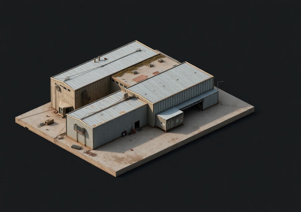 Photogrammetry-derived digital twin of an industrial site